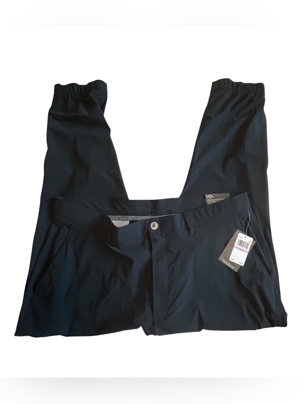 Callaway Black Men's Jogger Sweatpants with Elastic Ankles